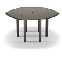 Telescope Casual Aluminum Slat 63" Hexagon Bar Height Table 