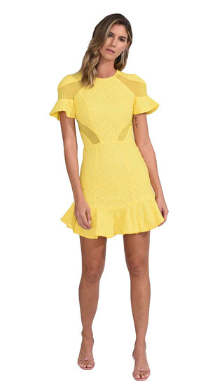 eyelet fabric dress