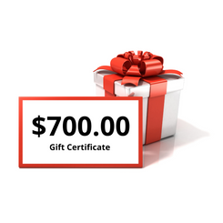 Gift Certificate for Seven Hundred Dollar Value ($700)