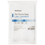 Zip Closure Bag McKesson 12 X 15 Inch Polyethylene Clear 4584 Box/100