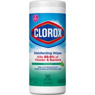 Surface Disinfectant Clorox Premoistened Wipe 35 Count Canister Manual Pull Fresh Scent 01593 Case/12