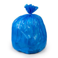 Trash Bag Recycling LLDPE XX Heavy Duty Blue 44 gal. 1.30 Mil. 38 X 48 Inch Twist Tie X-Seal Bottom Coreless Roll CCB44GAL Case/100