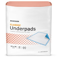 Underpad McKesson Lite 23 X 36 Inch Disposable Fluff / Polymer Light Absorbency UPLT2336V120 BG/10