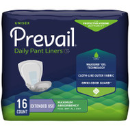 Incontinence Liner Prevail 28 Inch Length Heavy Absorbency Polymer Unisex Disposable PL-115 Pack/16