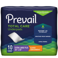 Underpad Prevail Premium 30 X 36 Inch Disposable Polymer Heavy Absorbency PV-410 Pack/10