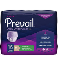 Adult Absorbent Underwear Prevail for Women Pull On X-Large Disposable Heavy Absorbency PWC-514/1 Case/64