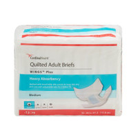 Adult Incontinent Brief Wings Tab Closure Medium Disposable Heavy Absorbency 66033 Bag/1