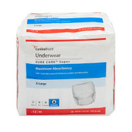Adult Absorbent Underwear Sure Care Pull On X-Large Disposable Heavy Absorbency 1225 Case/48