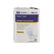 Bladder Control Pad Surecare 10-3/4 Inch Length Moderate Absorbency Polymer Unisex Disposable 1110B BG/20