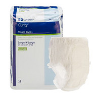 Youth Absorbent Underwear Curity Pull On Large Disposable Heavy Absorbency 70074A Case/4