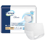 Adult Absorbent Underwear TENA Classic Pull On Large Disposable Heavy Absorbency 72514 Pack/18