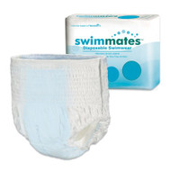 Unisex Adult Bowel Containment Swim Brief Swimmates Pull On with Tear Away Seams Small Disposable Moderate Absorbency 2844 - Case/4
