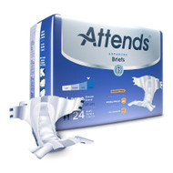 Adult Incontinent Brief Attends DermaDry Tab Closure Large Disposable Heavy Absorbency DDC30 BG/24