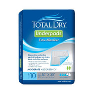Underpad TotalDry 30 X 30 Inch Disposable SecureLoc Light Absorbency SP113010 Case/100