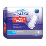 Bladder Control Pad TotalDry 16-1/2 Inch Length Heavy Absorbency Polymer Female Disposable SP1596 Case/180