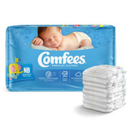Baby Diaper Comfees Tab Closure Newborn Disposable Moderate Absorbency 41536 BG/42