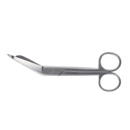 McKesson Argent Bandage Scissors Lister 5-1/2 Inch Surgical Grade Stainless Steel NonSterile Finger Ring Handle Angled Blunt/Blunt 43-1-231 Each/1