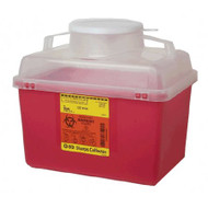 Multi-purpose Sharps Container 1-Piece 11.5H X 12.5W X 8.5D Inch 14 Quart Red Base Funnel Lid 305480 Case/20