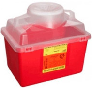 Multi-purpose Sharps Container 1-Piece 11.5H X 12.5W X 8.5D Inch 14 Quart Red Base Funnel Lid 305464 Each/1