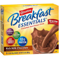 Oral Supplement Carnation Breakfast Essentials Rich Milk Chocolate 36 Gram Individual Packet Powder 11004656 Box/10