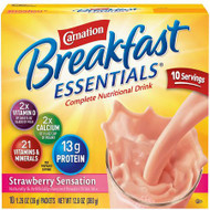 Oral Supplement Carnation Breakfast Essentials Strawberry Sensation 36 Gram Individual Packet Powder 11001937 Box/10
