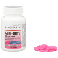 Allergy Relief Geri-Dryl 25 mg Strength Tablet 100 per Bottle 681-01 Case/12