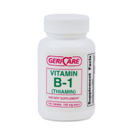 Vitamin B-1 Supplement McKesson Brand 100 mg Strength Tablet 100 per Bottle 57896085101 Case/12