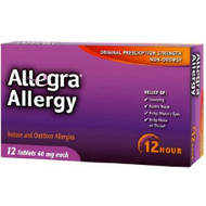 Allergy Relief Allegra 60 mg Strength Tablet 12 per Box 2140713 Box/1