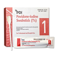 Impregnated Swabstick PDI 1 Pack Individual Packet 10% Povidone-Iodine S41350 Box/50