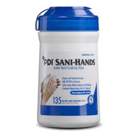 Sanitizing Skin Wipe Sani-Hands ALC Canister Alcohol Unscented 135 Count P13472 Case/1620