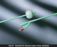Foley Catheter Silastic 2-Way Round Tip 5 cc Balloon 16 Fr. Silicone Coated Latex 33616 Each/1