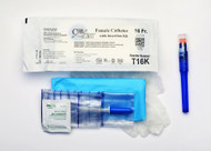 Intermittent Catheter Kit Cure Twist Female / Straight Tip 16 Fr. Without Balloon T16K Each/1
