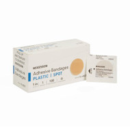 Adhesive Spot Bandage McKesson 1 Inch Diameter Plastic Round Tan Sterile 16-4822 Box/100
