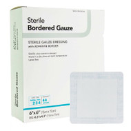 Adhesive Dressing DermaRite 6 X 6 Inch Gauze Square White Sterile 00263E Box/25
