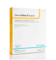 Transparent Film Dressing with Pad DermaView II Island Square 6 X 6 Inch Frame Style Delivery With Label Sterile 16660 Box/25