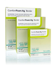 Foam Dressing with Silver ComfortFoam/Ag Border 6 X 6 Inch Square Sterile 48660 Box/10