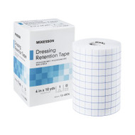 Dressing Retention Tape McKesson Water Resistant Nonwoven Fabric / Printed Release Paper 4 Inch X 10 Yard White NonSterile 16-4804 Case/24