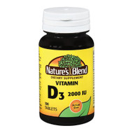 Vitamin Supplement Nature s Blend Vitamin D 2000 IU Strength Tablet 100 per Bottle 54629041120 Bottle/1
