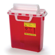 Sharps Container BD 16-3/5 H X 10-7/10 W X 6 D Inch 3 Gallon Red Base / Pearl Lid Horizontal Entry Counter Balanced Door Lid 305436 Each/1