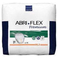 Unisex Adult Absorbent Underwear Abri-Flex Premium L3 Pull On with Tear Away Seams X-Large Disposable Heavy Absorbency 16825 Bag/14