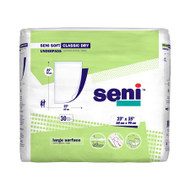 Underpad Seni Soft Classic Dry 23 X 35 Inch Disposable Cellulose Pulp / Superabsorbent Polymer Light Absorbency S-0330-UC1 Pack/30