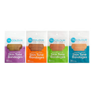 Tru-Colour Skin Tone Bandages Variety Pack Latex-Free Adhesive Bandage