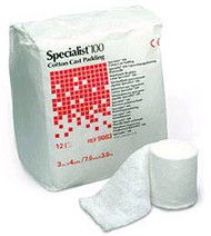 Specialist® 100 White Cotton Undercast Cast Padding, 4 Inch x 4 Yard