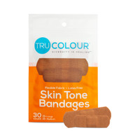 Tru-Colour Skin Tone Adhesive Bandages for Brown/Dark Brown Skin Tone Shades