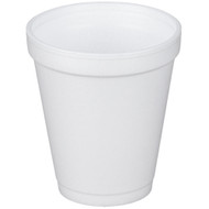 Dart Drinking Cup, White, Styrofoam, Disposable, 8 oz