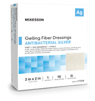 McKesson Silver Gelling Fiber Dressing, 2 x 2 Inch