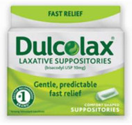 Laxative Dulcolax Suppository 8 per Box 10 mg Strength Bisacodyl USP
