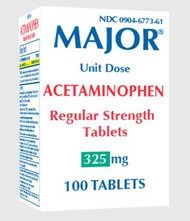 Pain Relief Major® 325 mg Strength Acetaminophen Unit Dose Tablet 100 per Bottle