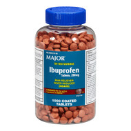 Pain Relief Major® 200 mg Strength Ibuprofen Tablet 1,000 per Bottle