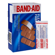Band-Aid Flexible Fabric Tan Adhesive Strip 1 x 3 Inch 10381370044441 - Each/1